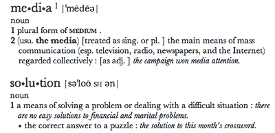 Media Solutions dictionary definitions