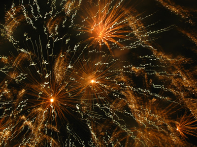 fireworks over Glasgow